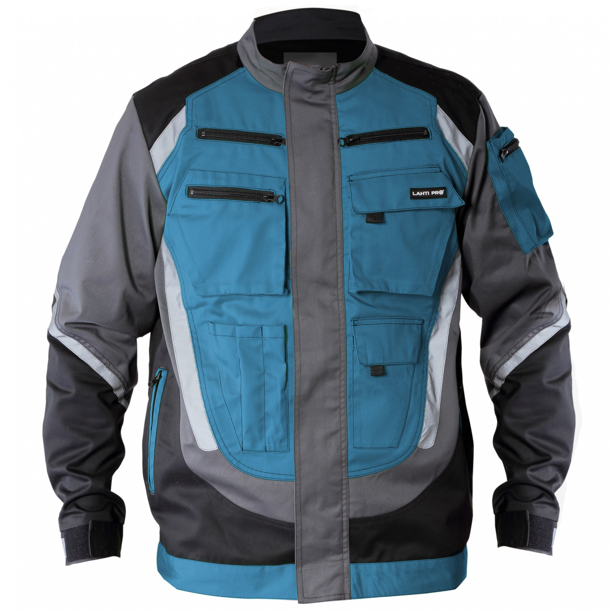 bluzy-robocze-bhp-hurtownia-internetowa - Mocna bluza robocza odblaskowe pasy L40403 Lahti Pro