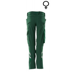 Spodnie do pasa premium damskie kieszenie na kolanach cordura stretch odblaski 18088-511-03 Mascot Workwear