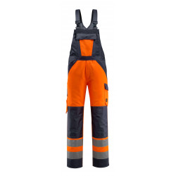 Spodnie robocze ogrodniczki premium kieszenie na kolanach potrójne szwy ostrzegawcze odblaskowe 15969-948-14010 Mascot Workwear