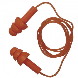 Przeciwhałasowe wkładki do uszu silikonowe dziesięć par  wielokrotnego użytku ze sznurkiem pvc ochrona słuchu conicfit010 