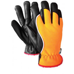 Rękawice ocieplane ze skóry microthan połączonej ze streczem ochronne bhp Mechanics Gloves