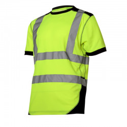 Koszulka t-shirt ostrzegawcza żółta czarna z pasami odblaskowymi  L40225 Lahti Pro
