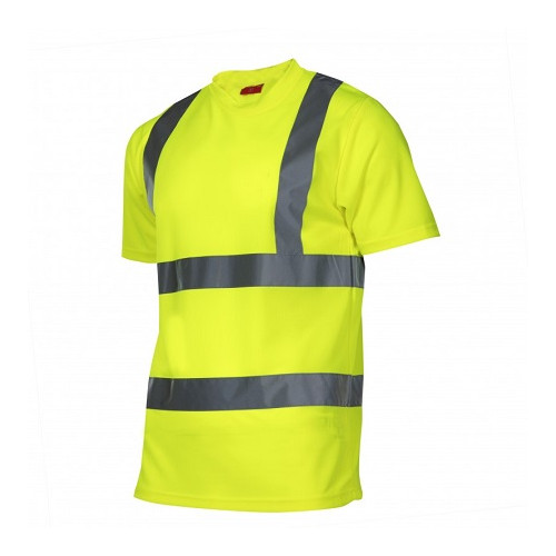 Koszulka t-shirt ostrzegawcza żółta z pasami odblaskowymi L40208 Lahti Pro