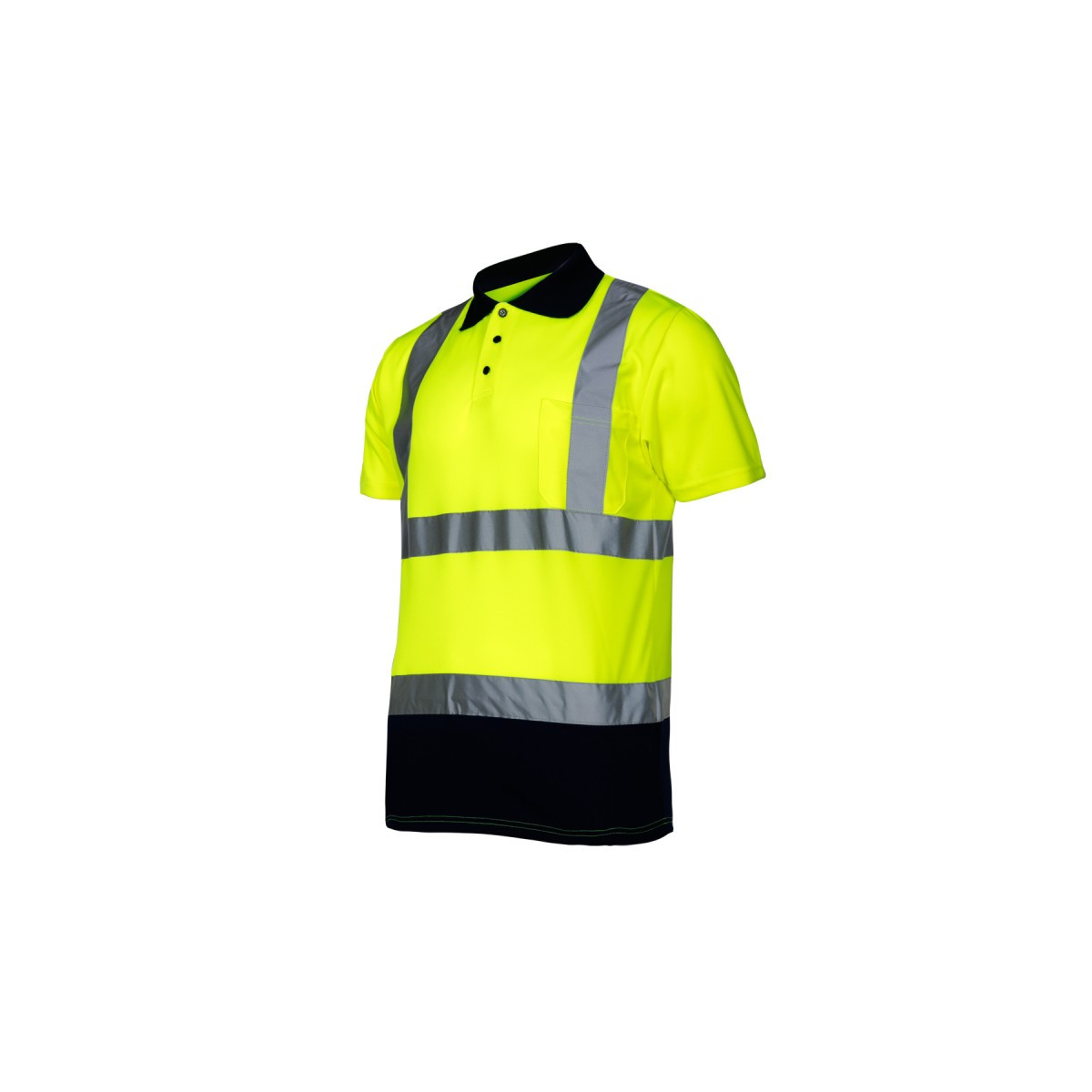 odblaskowa-odziez-hi-vis - Koszulka polo ostrzegawcza żółta z pasami odblaskowymi L40302 Lahti Pro