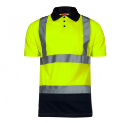 Koszulka polo ostrzegawcza żółta z pasami odblaskowymi L40302 Lahti Pro