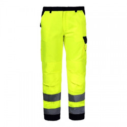 Spodnie do pasa robocze bhp ostrzegawcze żółte z pasami odblaskowymi L41006 Lahti Pro