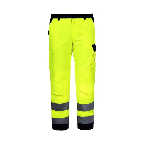 Spodnie do pasa robocze bhp ostrzegawcze żółte z pasami odblaskowymi L41006 Lahti Pro