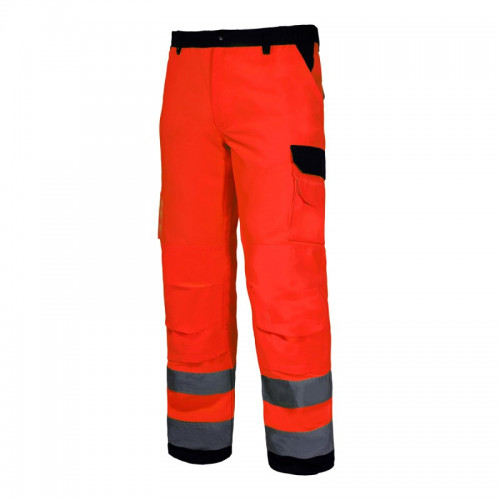 Spodnie robocze bhp do pasa ostrzegawcze pomarańczowe z pasami odblaskowymi L41005 Lahti Pro
