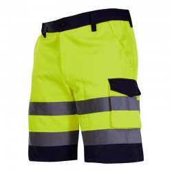 Spodnie krótkie robocze żółto czarne ostrzegawcze z pasami odblaskowymi L40701 Lahti Pro