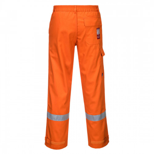 Spodnie trudnopalne do pasa odblaskowe ostrzegawcze pomarańczowe FR26 Portwest