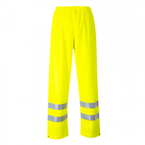Spodnie trudnopalne ostrzegawcze do pasa żółte FR43 Portwest