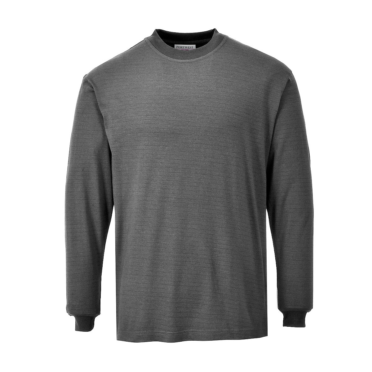 trudnopalna-odziez - Koszulka t-shirt trudnopalna antystatyczna szara z długim rękawem FR11 Portwest