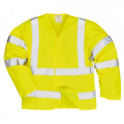 Bluza bhp trudnopalna ostrzegawcza żółta odblaskowe pasy FR73 Portwest