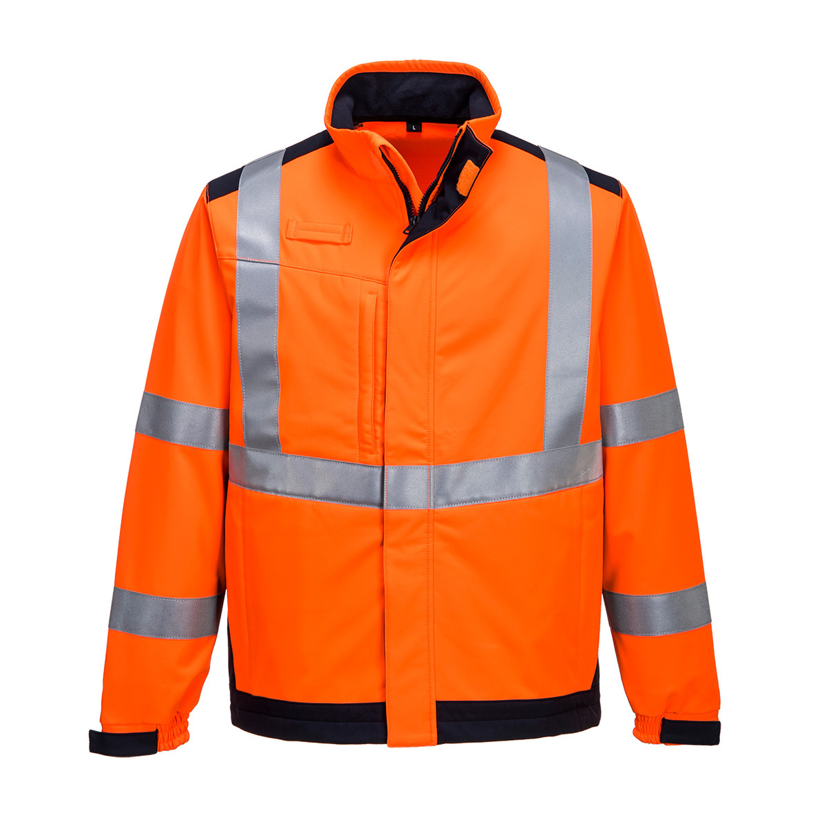 trudnopalna-odziez - Softshell trudnopalny antystatyczny ostrzegawczy pomarańczowo granatowy modaflame multi norm arc MV72 Portwest