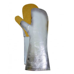 Rękawice niepalne metalizowane ochronne bhp jednopalcowe dla hutników i odlewników NT-5/1A Orpel