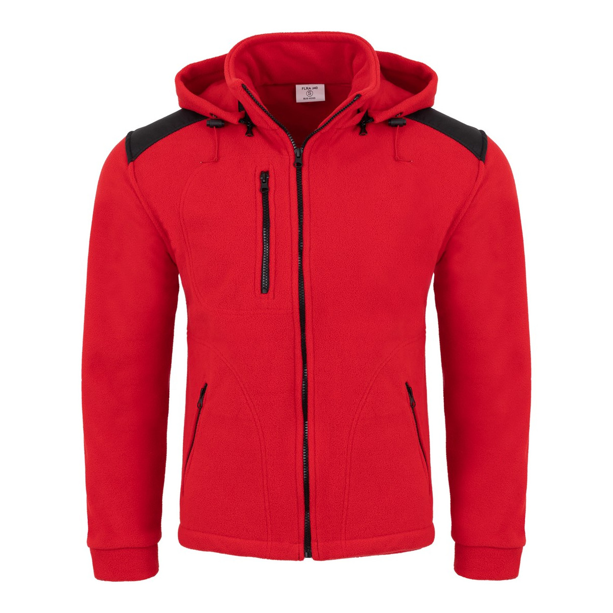 cieple-polary- - Polar z kapturem FLRA 340 czerwony JHK Polska