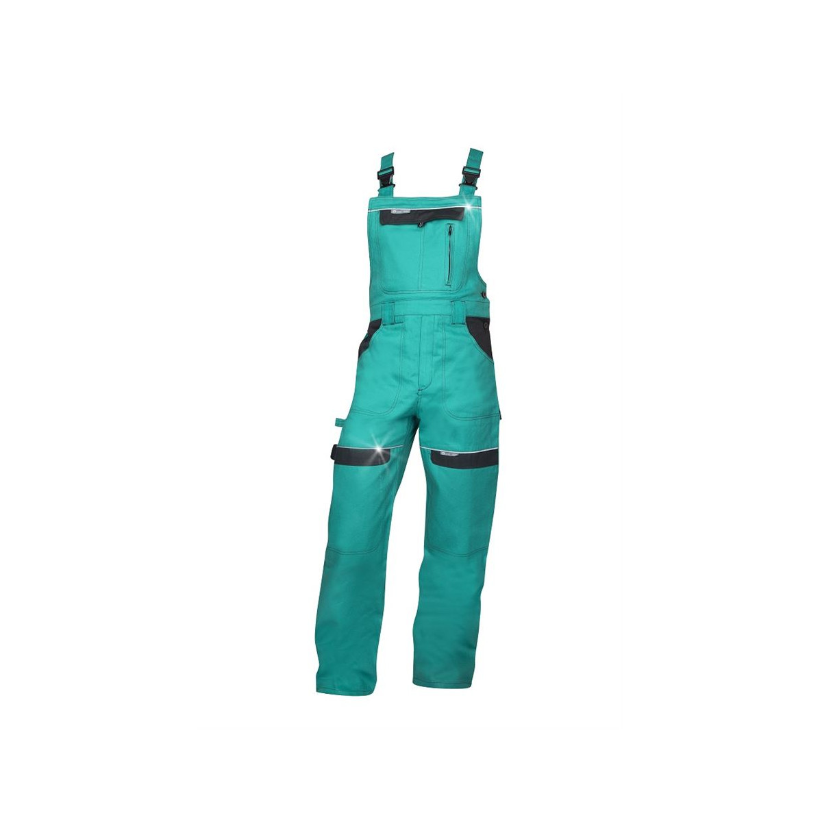 spodnie-spodenki-robocze-bhp - Spodnie ogrodniczki zielone cool trend H8105 Ardon Safety