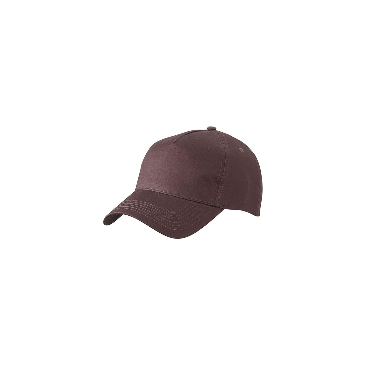 czapki-bhp-z-daszkiem - Czapka z daszkiem brązowa dark brown pięciopanelowa