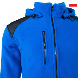 Polar bluza polarowa bhp z kapturem ciepła jesień zima niebieski MAV-104 360g Maven Polska